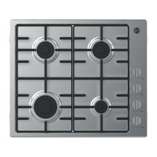Hoover 60cm 4 Burner Gas Hob - Silver HHW6LK3X