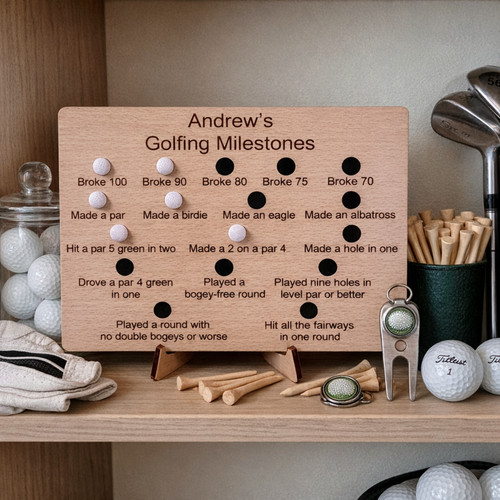 Golfing milestone stand - golfing,