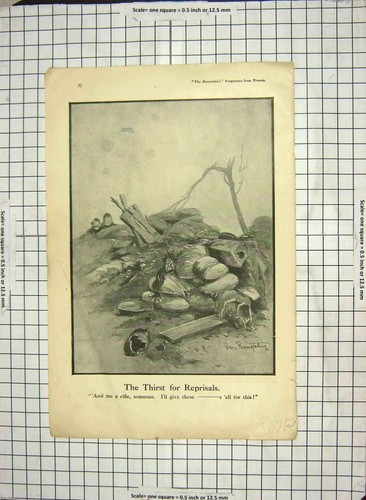 Original old antique print - antique,