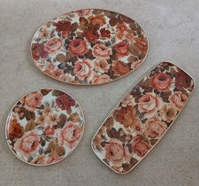 Vintage Set of 3 - Trays Scotswood Plastics Fibreglass Trays. Large,  Small & Ob