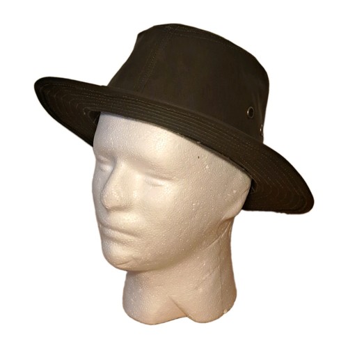 Barbour wax wide brim hat - wax,