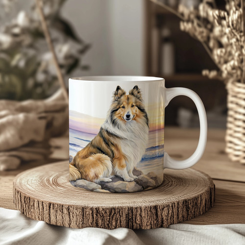 Shetland sheepdog sheltie - shetland, mug
