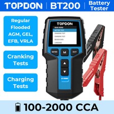 TOPDON BT200E Car Battery Tester 24V 12V Load Tester Charging System Analyzer UK