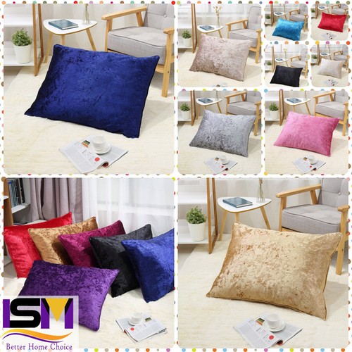 Large crushed velvet cushion - large,