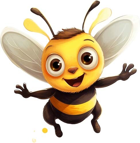 Colourful bumble bee wall - bumble,