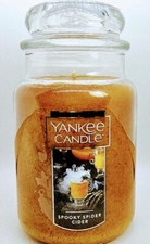 YANKEE CANDLE  Large Original 22 oz SPOOKY SPIDER CIDER, WARM APPLE CIDER CLOVE 