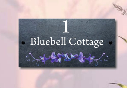 Elegant bluebell scroll - bluebell,