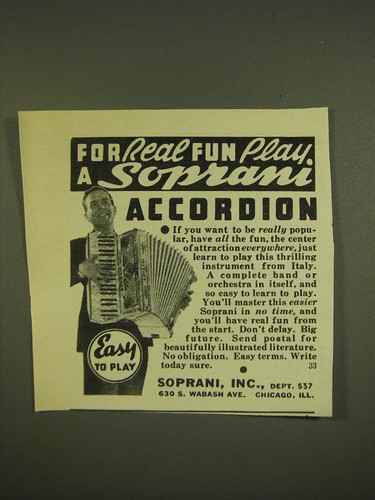 1936 soprani accordions - 1936, ad