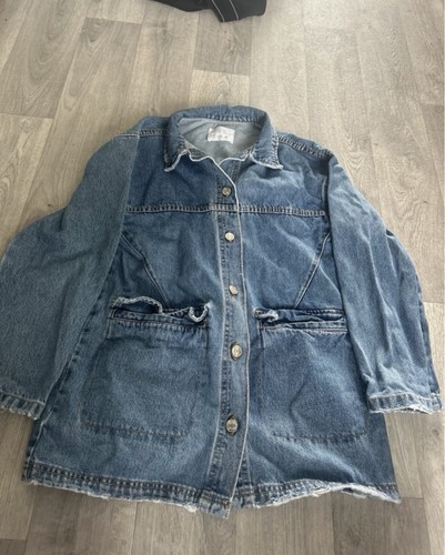 Zara blue denim longline - zara,