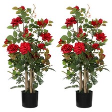 HOMCOM Artificial Rose Tree
