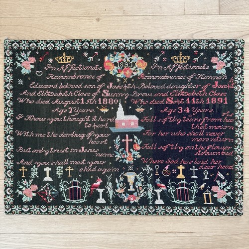 Antique sampler 1893 - antique,