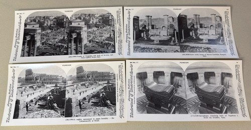 Vintage stereoview cards rome - cards,