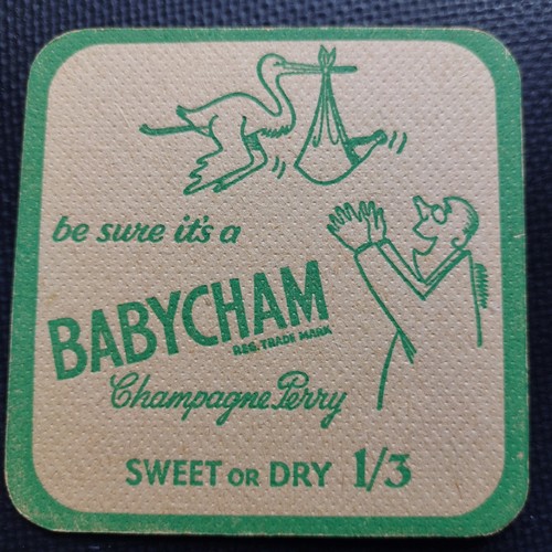 Babycham beer mat cat - babycham, uk