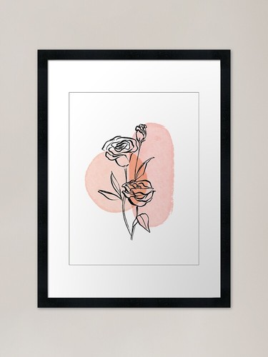Minimalist rose botanical - rose,