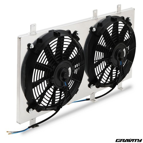 Aluminium race radiator 12v - aluminium,