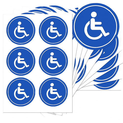 Disabled access stickers - disabled,