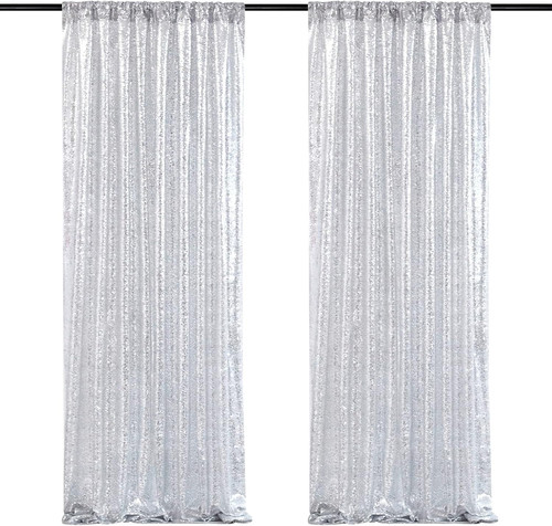 Silver sequin backdrop - silver,