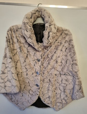 Grey faux fur shrug - size