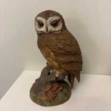 Vintage 1978 The Tawny Owl figure By John Aynsley England fine Porcelain 9”