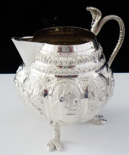 Indian antique silver jug - silver,