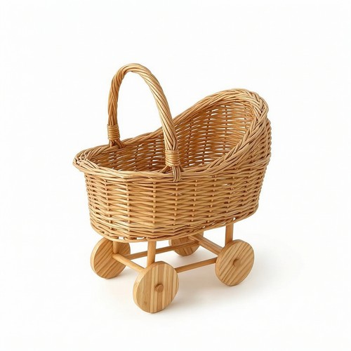 Wicker stroller woven doll - stroller,
