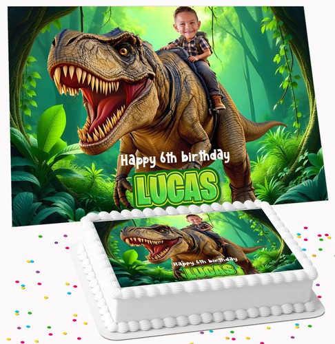 Own photo riding dinosaur - photo, t