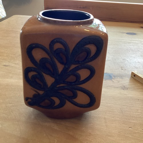 East german strehla lava vase - lava,
