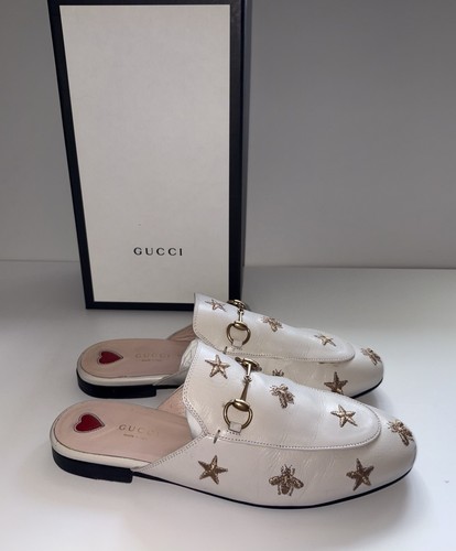 Gucci princetown white - gucci, leather
