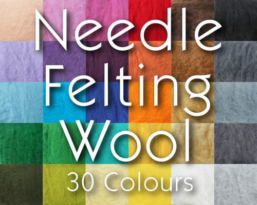 Carded wool batts for - wool, needle