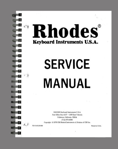 Fender rhodes piano service - fender,