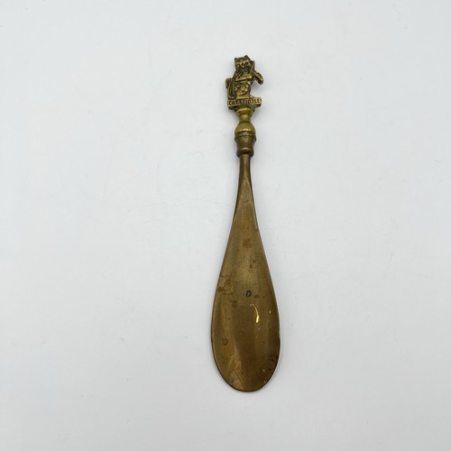 Antique brass cat and - antique,