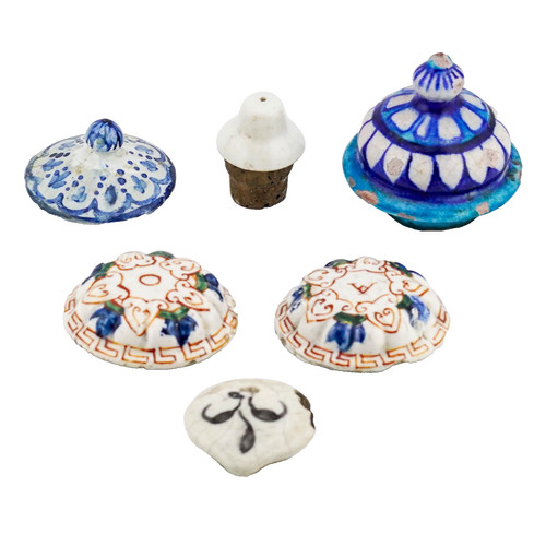 Job lot delftware covers - delftware, mixed