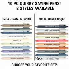 10pcs Funny Sayings Ballpoint