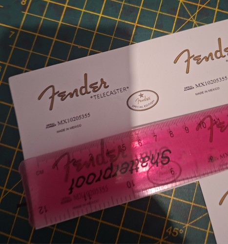 Fender telecaster waterslides
