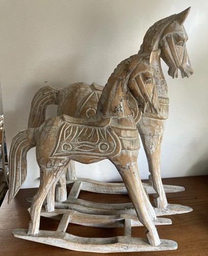 Pair rustic white washed - pair,