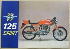 MV AGUSTA 125 SPORT MOTORCYCLE Sales Specification Leaflet 1970s ITA/FRE/ENG