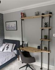 Industrial and Reclaimed Shelving Unit using Scaffold Board and Gas Pipes