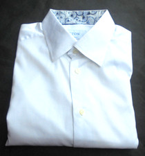 MENS 17" COLLAR  ETON CONTEMPORY WHITE REGULAR CUFF COTTON SHIRT