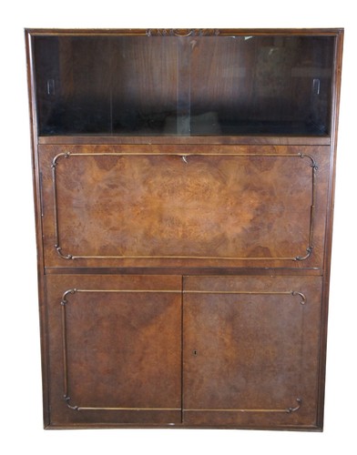 Mid century walnut burl carved - century,