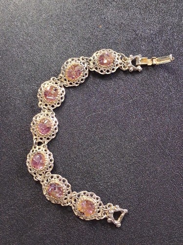Vintage amethyst silver tone - amethyst,
