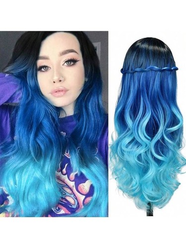 Inch long blue wavy - inch,