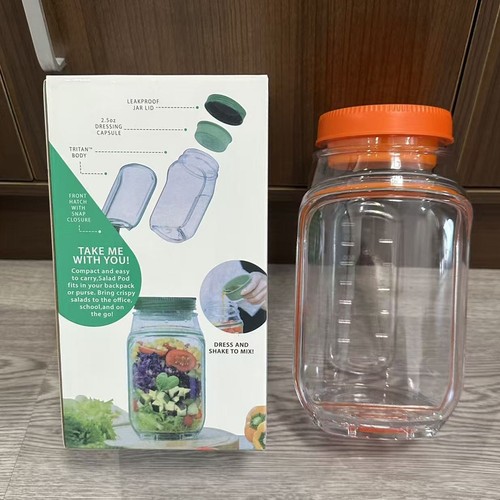 Salad pod container mason jar - container,
