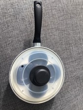 4-Cup Egg Poacher Pan Poached Egg Maker Stove Top Camping see through lid