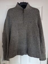 Crew Clothing Merino Wool 1/4 Zip Pullover Merino and Alpaca Wool Mens Medium