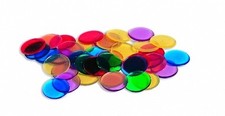 Learning Resources - 19mm Transparent Counters, 250 per pack in 6 colours
