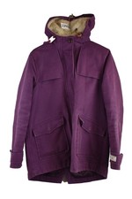 JOULES Purple Lined Rain Coat size Uk 12 Womens Hooded Casual Outdoors Outerwear