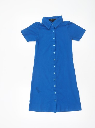 Motel women blue collared - motel,