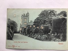 Printed postcard- Cumbria,LEVENS HALL & GARDENS,KENDAL,UNUSUAL,WH BERLIN,Cut out