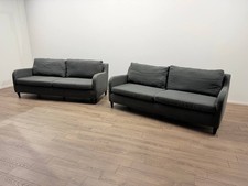 Habitat Dylan Fabric 3 & 3 Seater Sofas – Charcoal