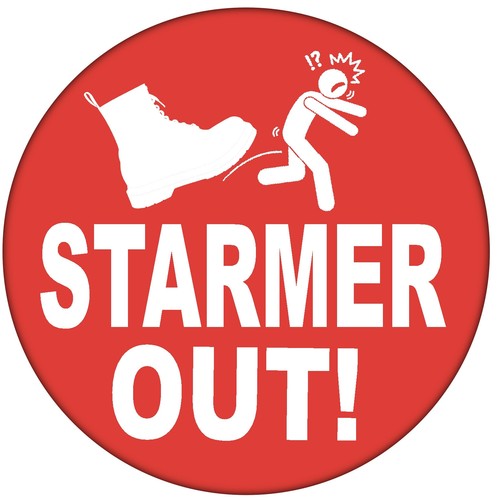 Keir starmer out - -, badge